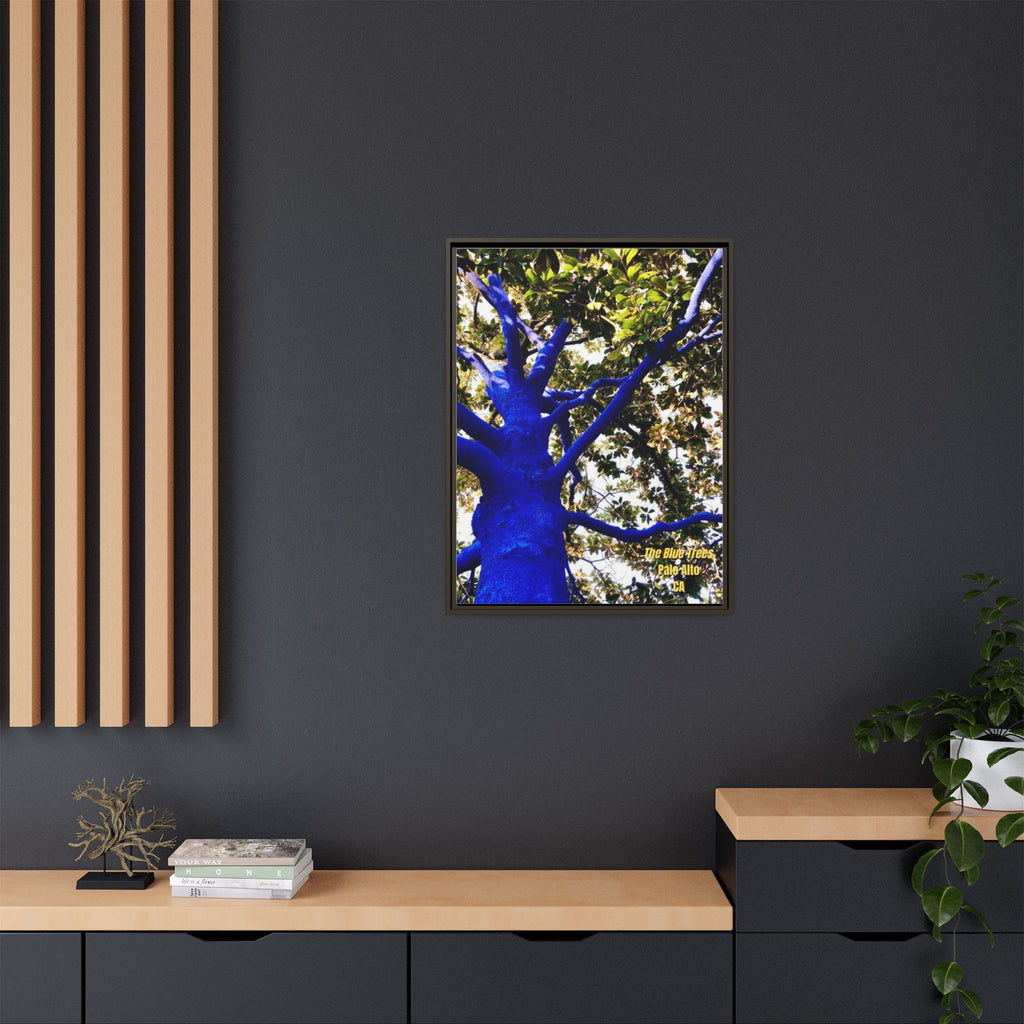 Canvas Print — Matte Framed Wall Art ("The Blue Trees, Palo Alto, CA")