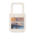 San Francisco Golden Gate Tote Bag — California Cityscape Organic Canvas Tote