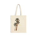 Canvas Tote Bag Vintage Palm Tree Print
