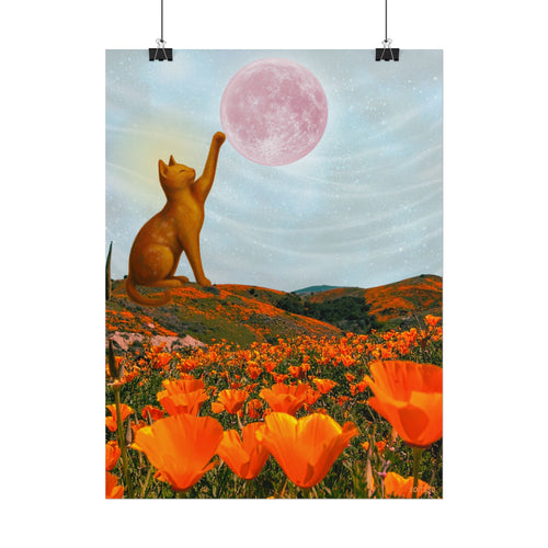 Dreamy Poppy Field Rolled Art Print
