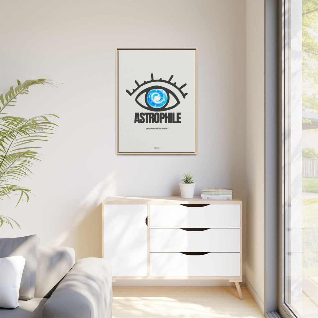 Astrophile Framed Canvas Print — Eye Galaxy Wall Art