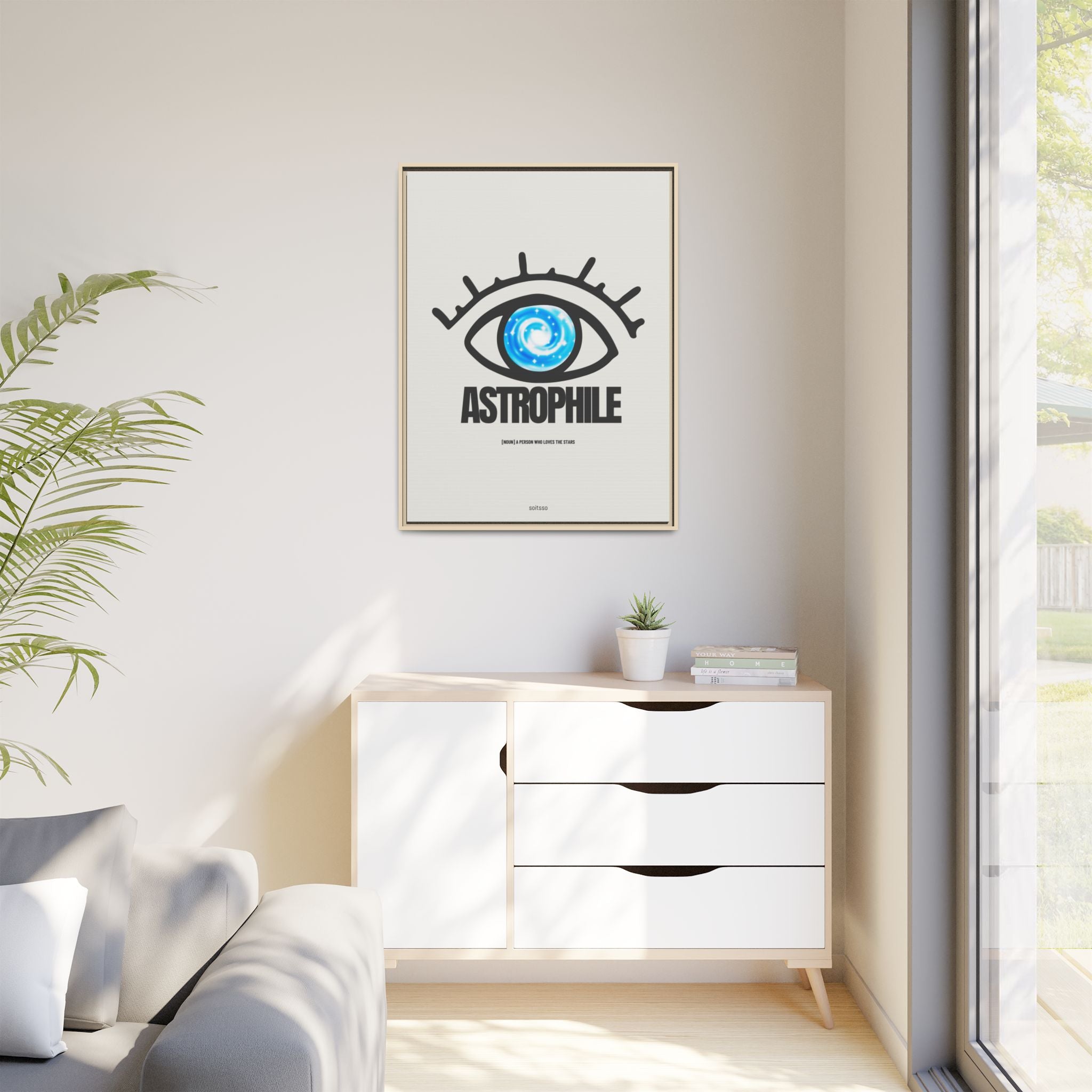 Astrophile Framed Canvas Print — Eye Galaxy Wall Art