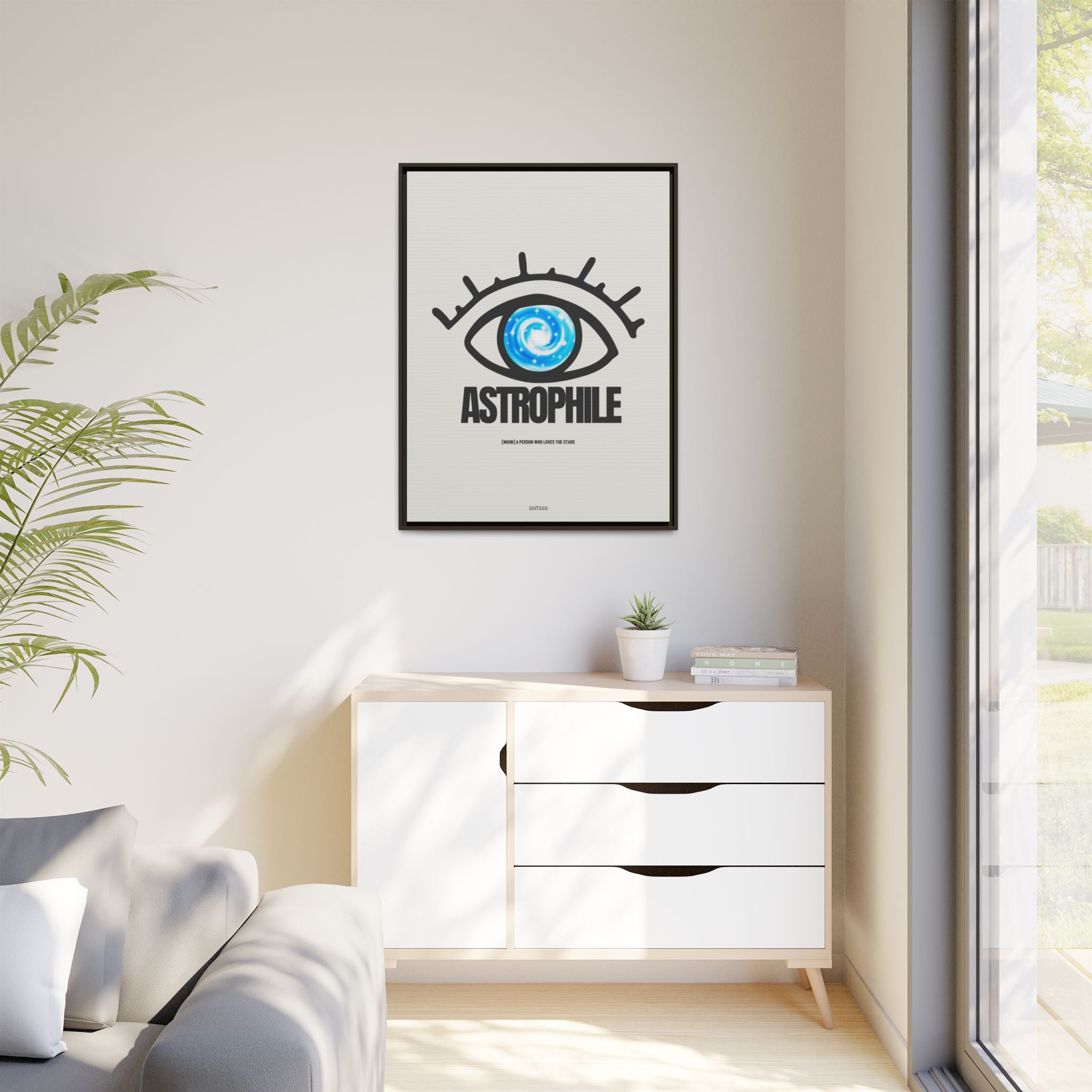 Astrophile Framed Canvas Print — Eye Galaxy Wall Art