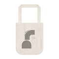 Abstract Line Art Tote Bag — Minimal Figure & Arches Canvas Tote