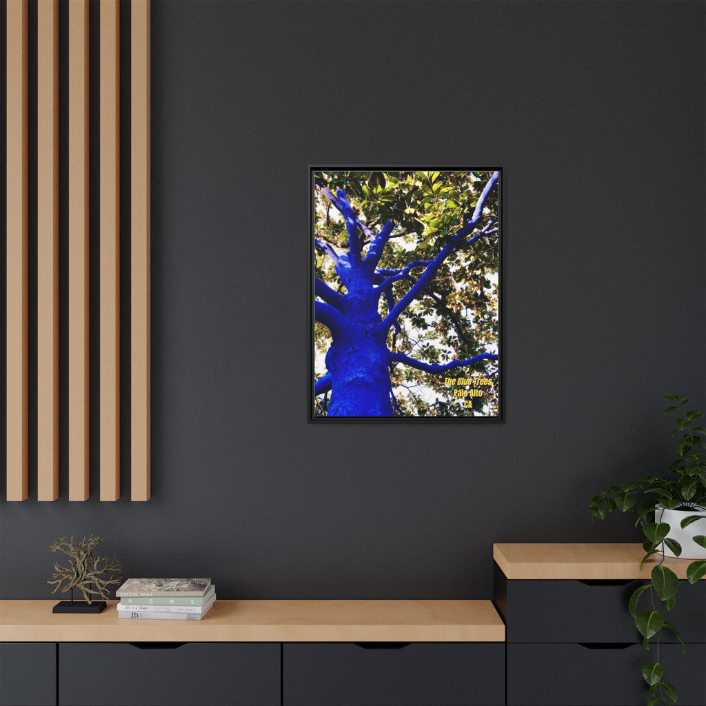 Canvas Print — Matte Framed Wall Art ("The Blue Trees, Palo Alto, CA")