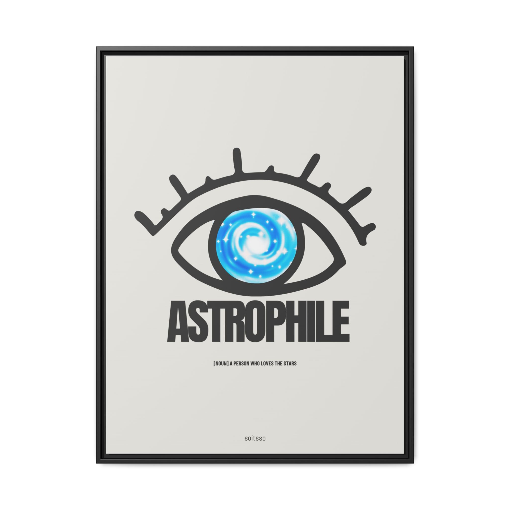 Astrophile Framed Canvas Print — Eye Galaxy Wall Art