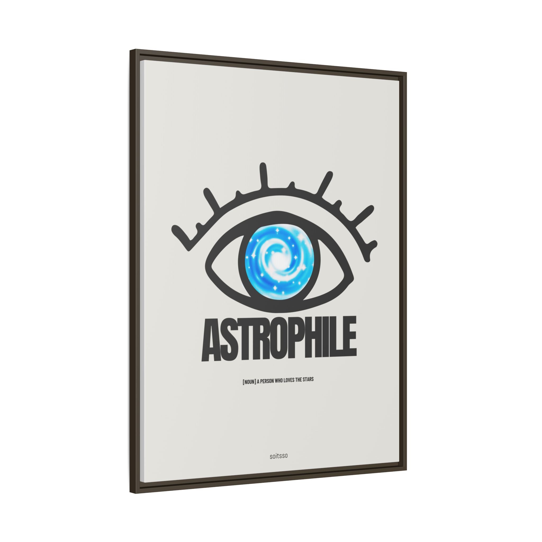 Astrophile Framed Canvas Print — Eye Galaxy Wall Art