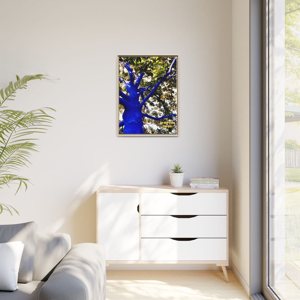 Canvas Print — Matte Framed Wall Art ("The Blue Trees, Palo Alto, CA")