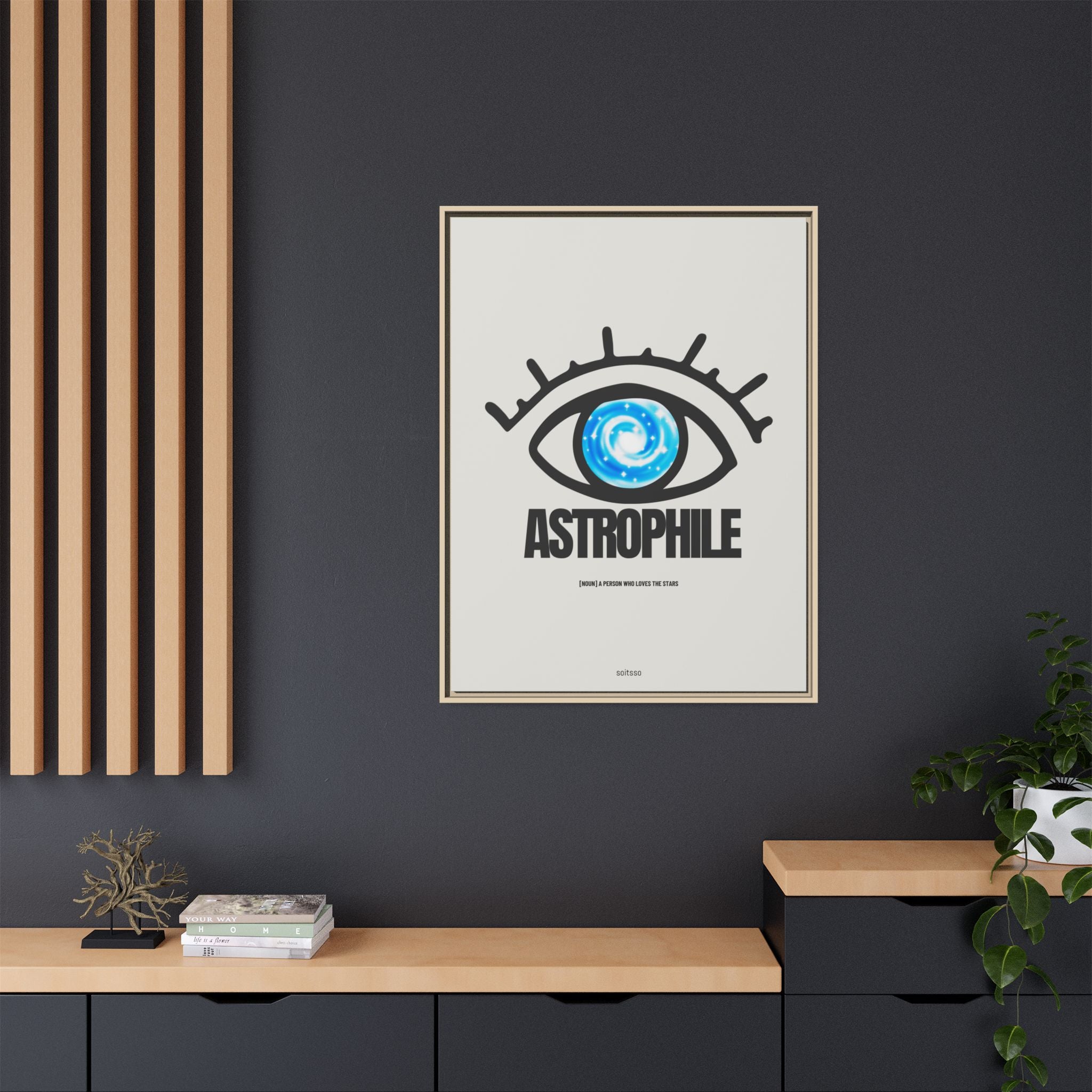 Astrophile Framed Canvas Print — Eye Galaxy Wall Art