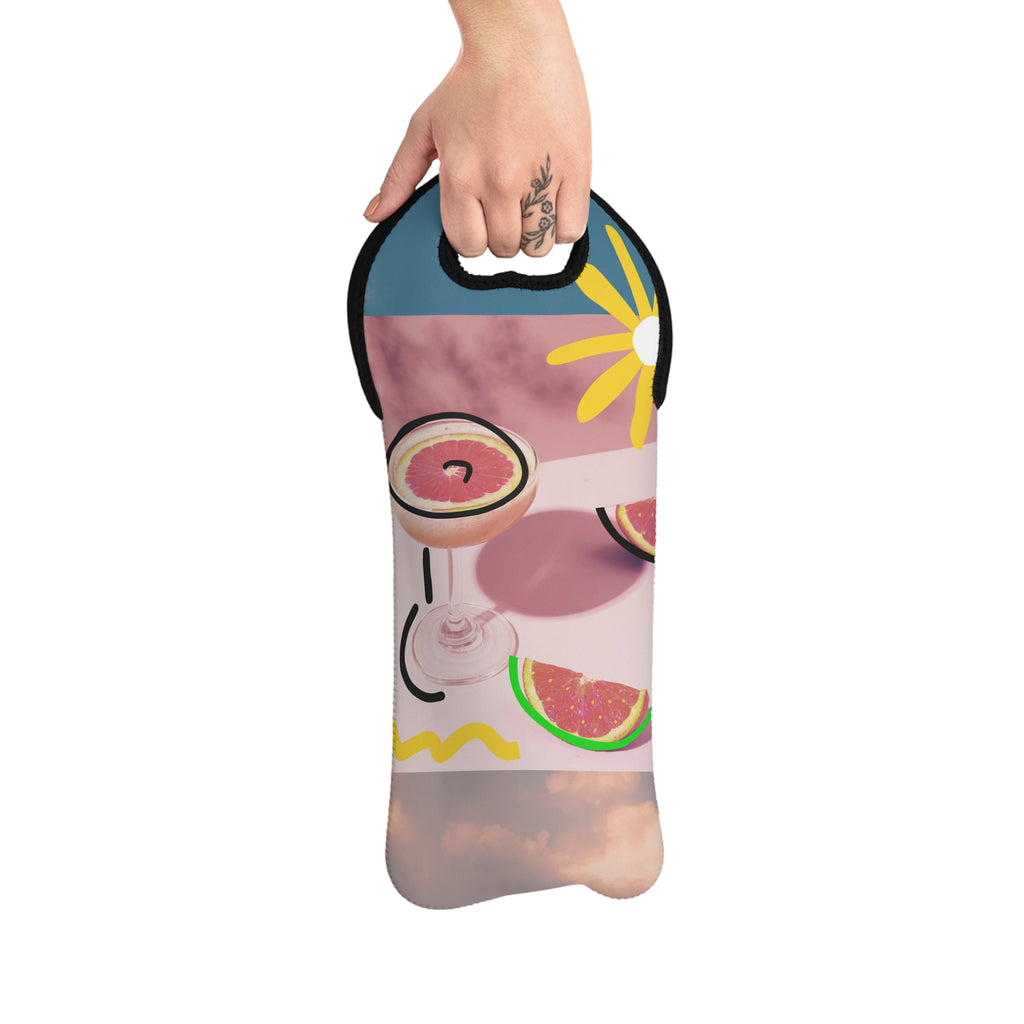 Wine Tote – Pink Grapefruit Cocktail Design