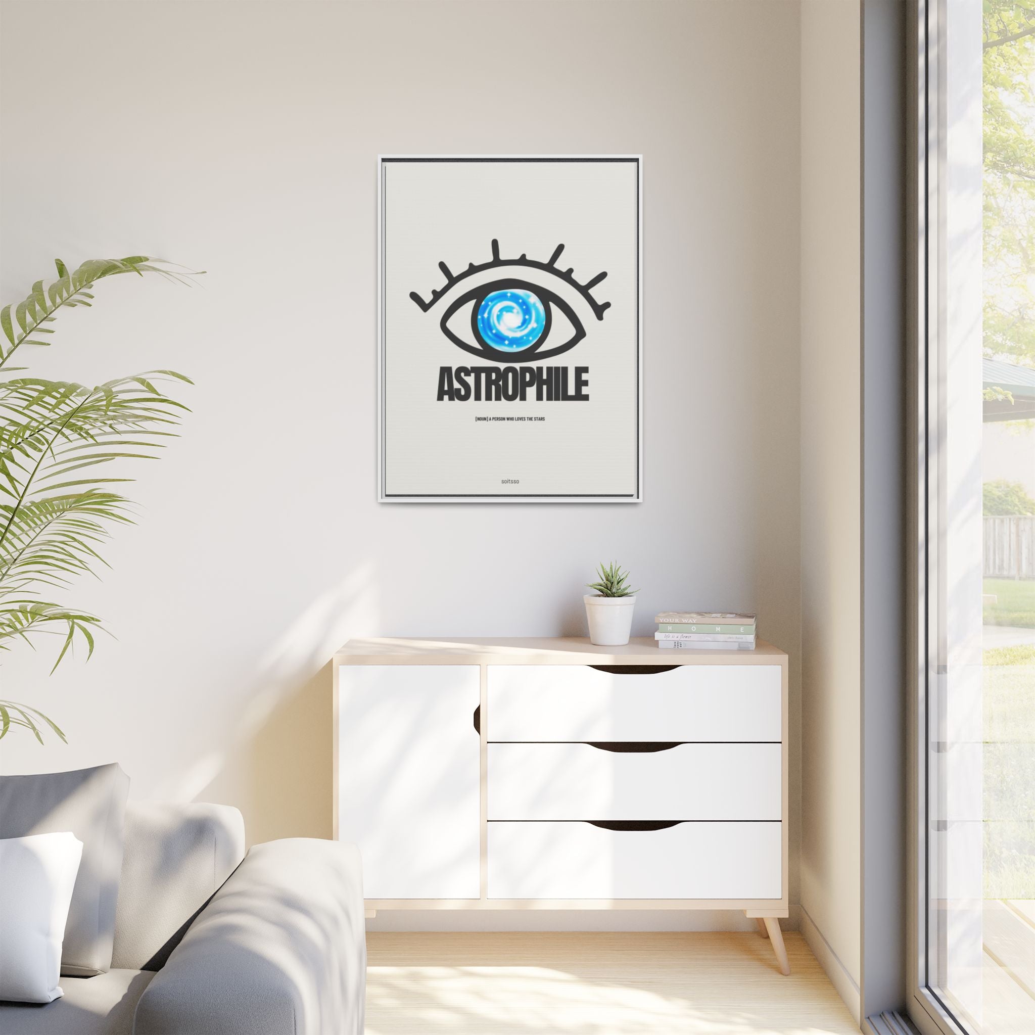 Astrophile Framed Canvas Print — Eye Galaxy Wall Art