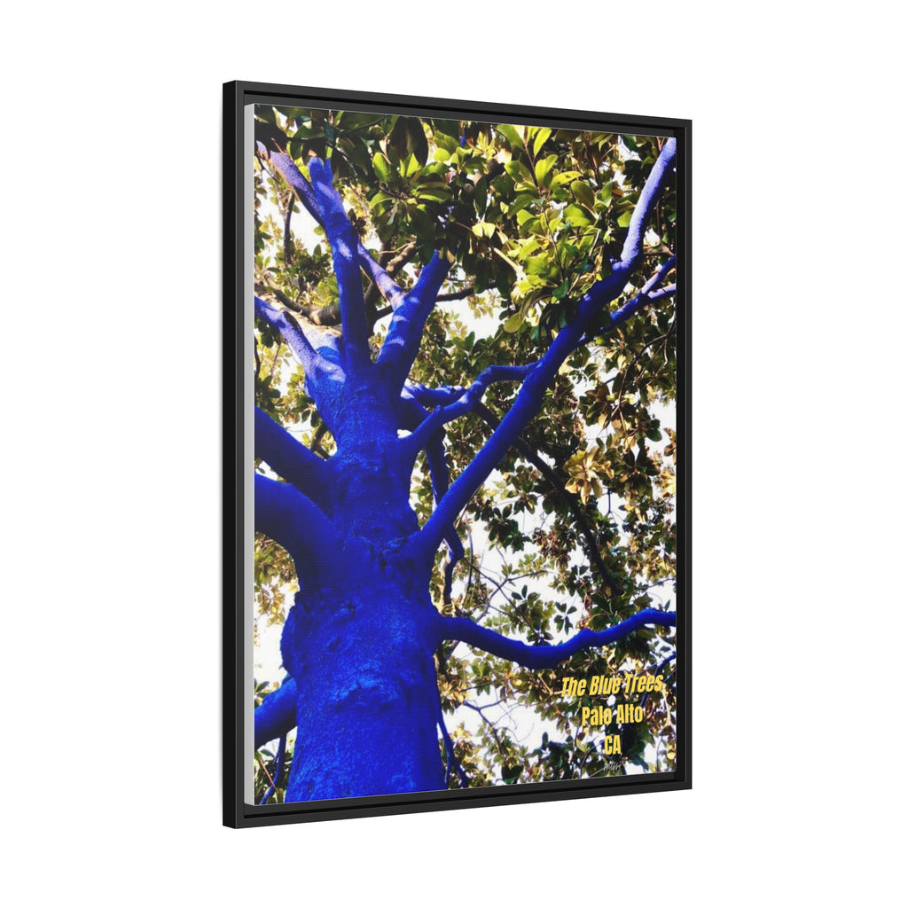 Canvas Print — Matte Framed Wall Art ("The Blue Trees, Palo Alto, CA")