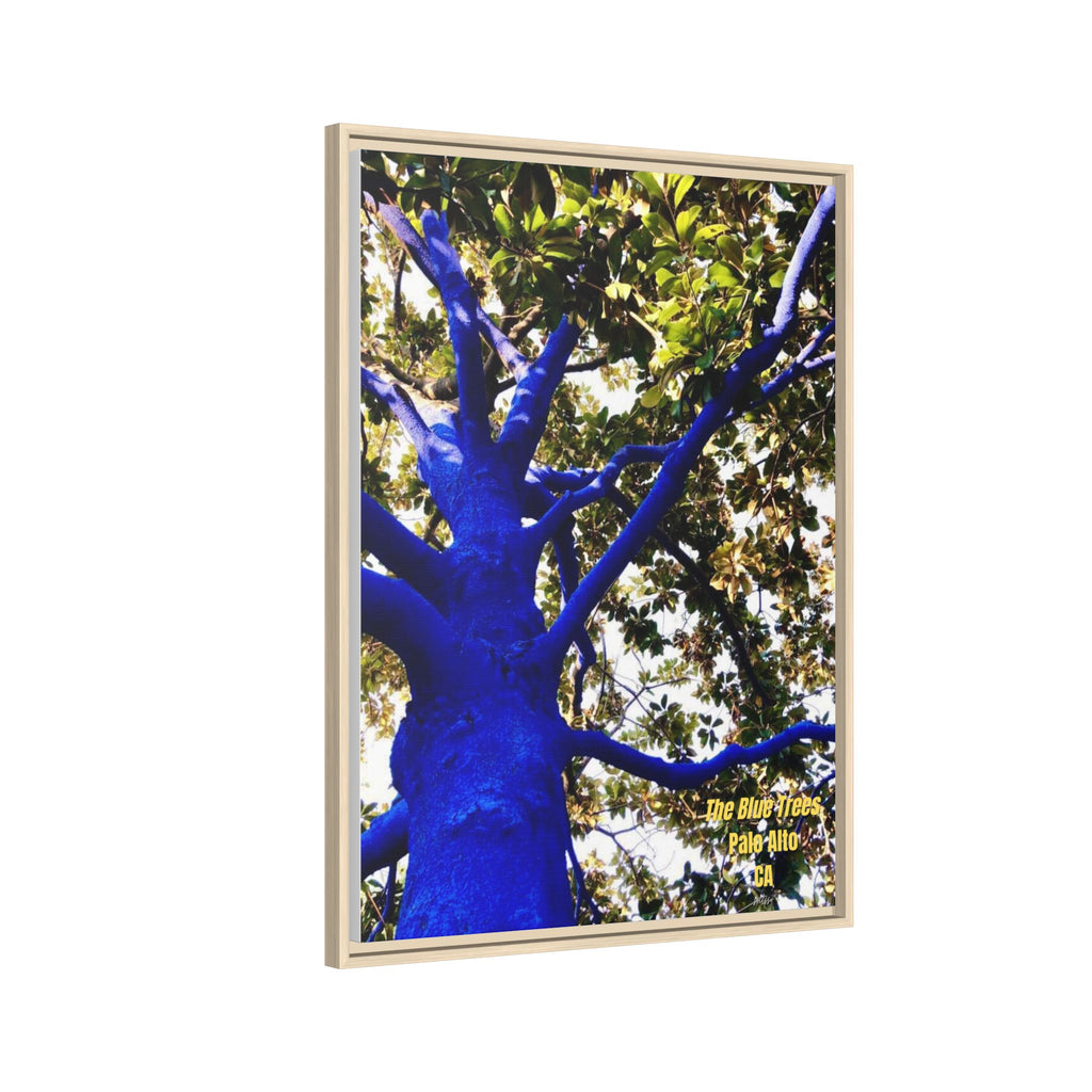 Canvas Print — Matte Framed Wall Art ("The Blue Trees, Palo Alto, CA")