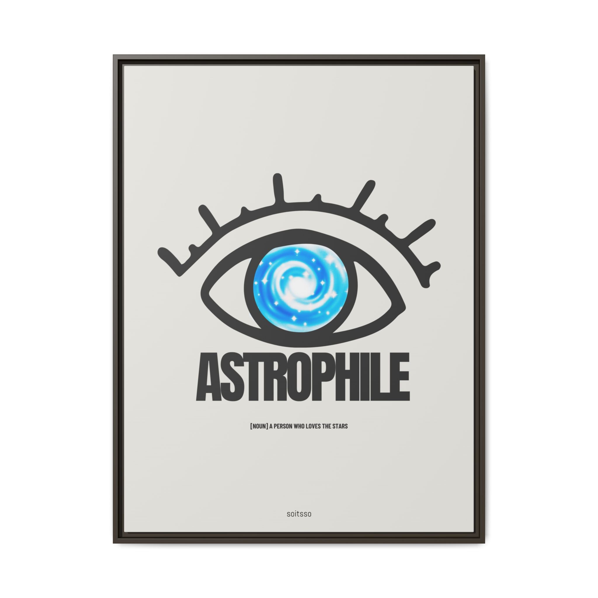 Astrophile Framed Canvas Print — Eye Galaxy Wall Art
