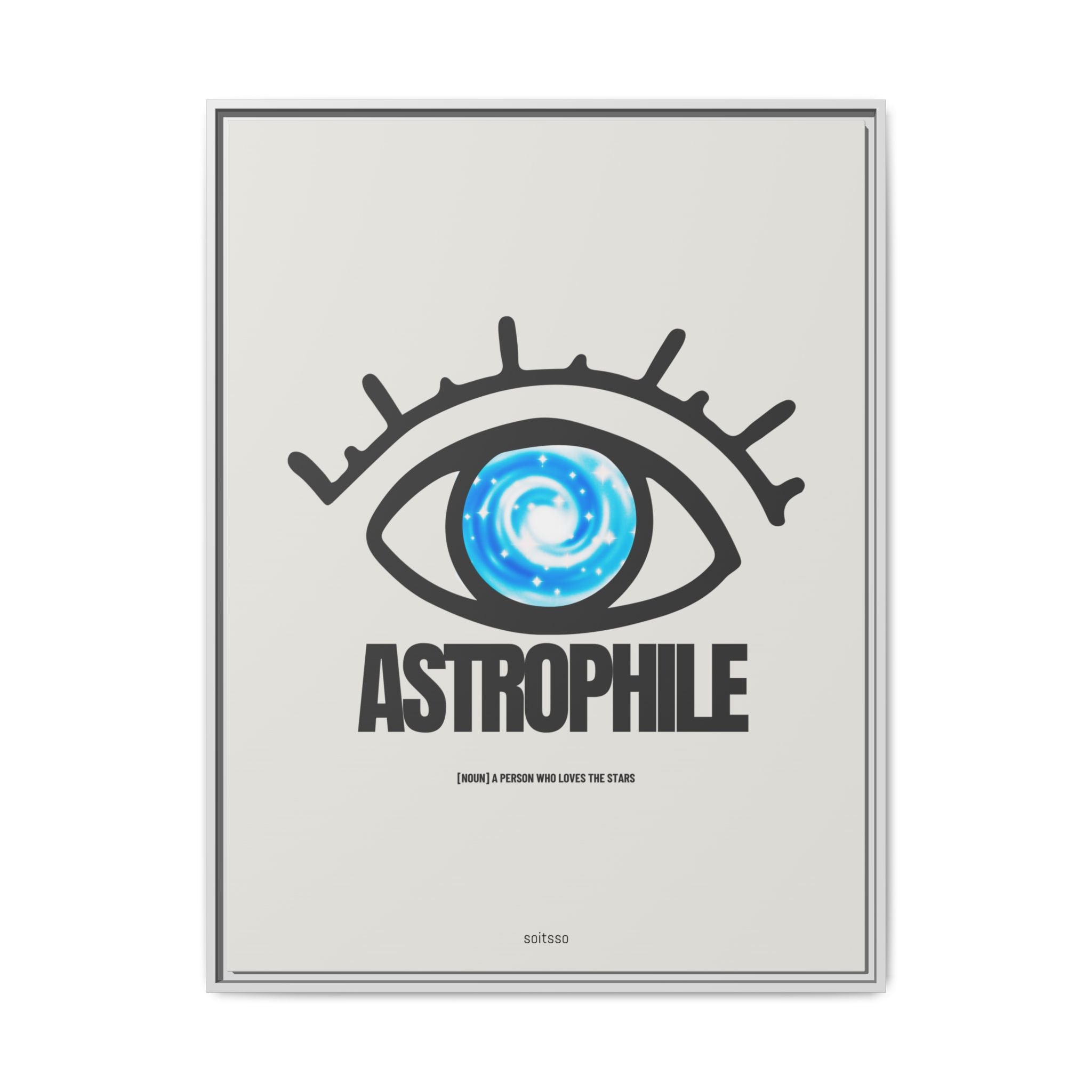 Astrophile Framed Canvas Print — Eye Galaxy Wall Art
