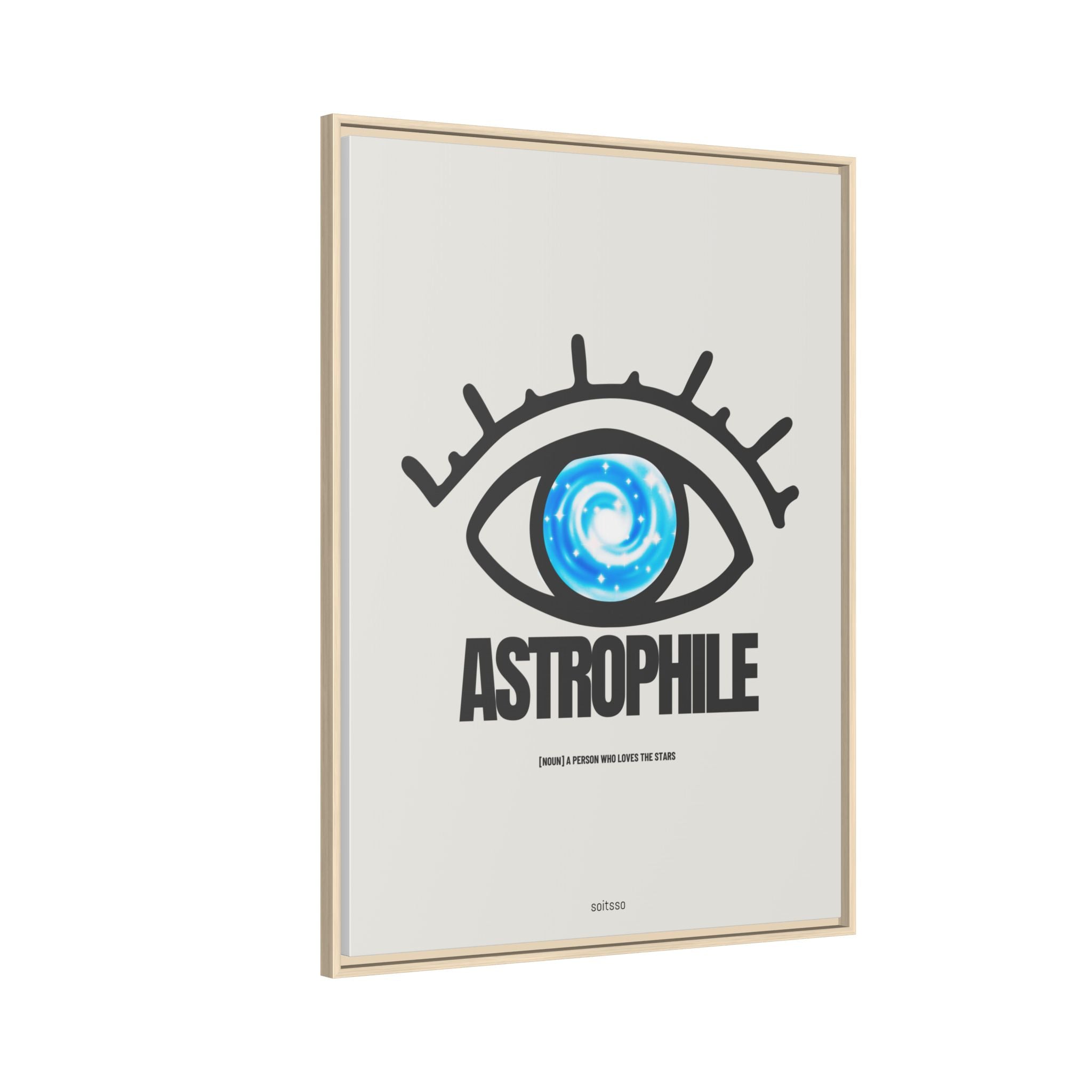 Astrophile Framed Canvas Print — Eye Galaxy Wall Art
