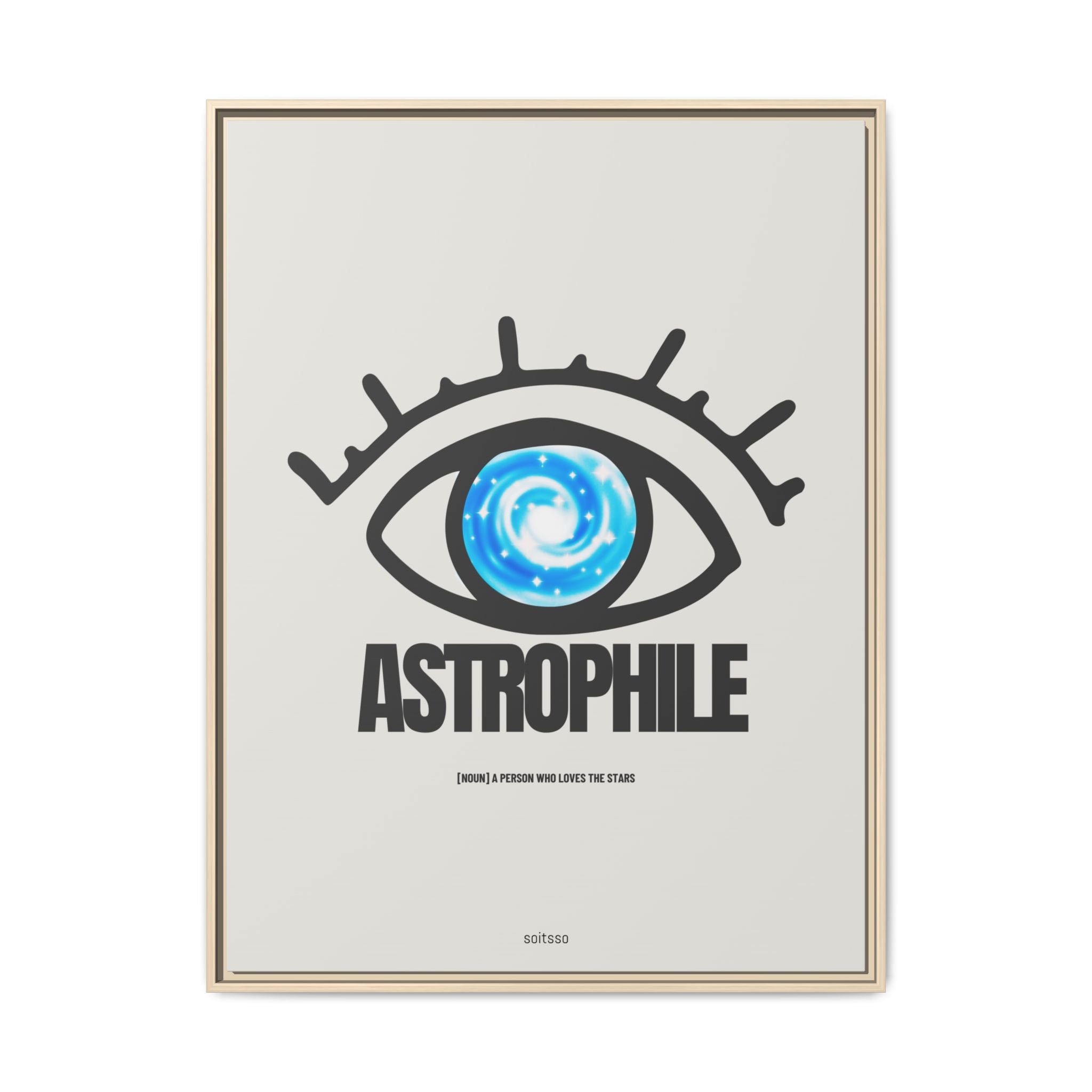 Astrophile Framed Canvas Print — Eye Galaxy Wall Art